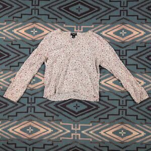 VINTAGE Y2K POLO JEANS COMPANY Peasant Shirt Boxy Cottage Floral Ralph Lauren L